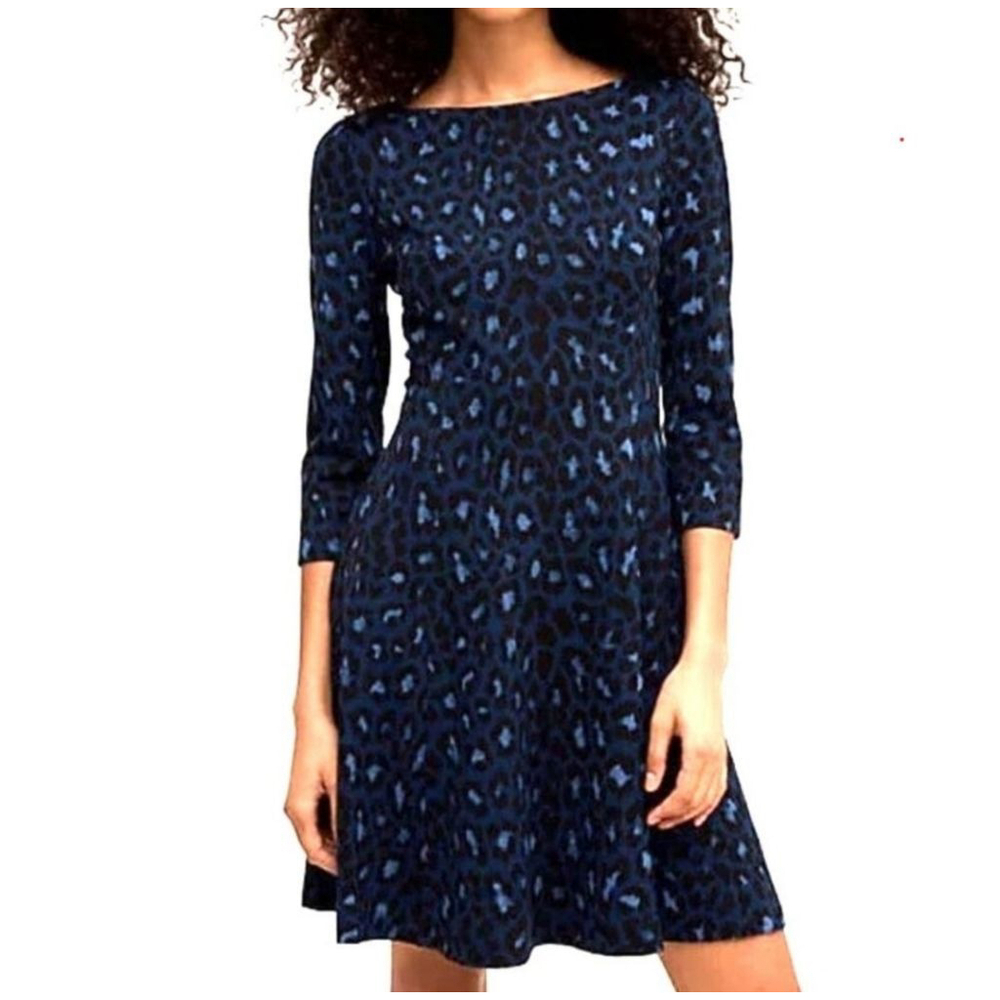 Kate Spade Broome Street Leopard Ponte Fit & Flare Dress 6